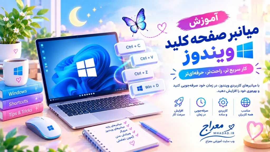 آموزش و تمرین میانبرهای کیبورد